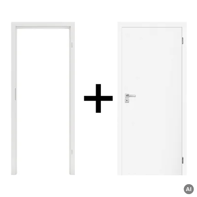 Komplet drzwi + ościeżnica Norma Decor 1 Prawe 70 cm Przylgowe, 100054265, 100054225