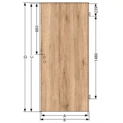 Komplet drzwi + ościeżnica Norma Decor 1 Prawe 70 cm Przylgowe, 100054265, 100054225