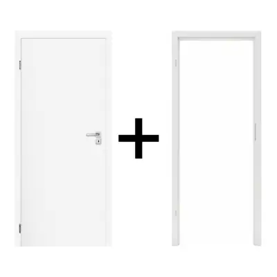 Komplet drzwi + ościeżnica Norma Decor 1 Lewe 80 cm Przylgowe, 100051764, 100054242