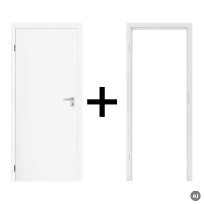 Komplet drzwi + ościeżnica Norma Decor 1 Lewe 80 cm Przylgowe, 100051764, 100054242