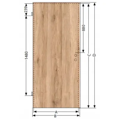 Komplet drzwi + ościeżnica Norma Decor 1 Lewe 80 cm Przylgowe, 100051764, 100054242