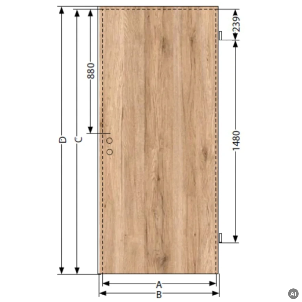 Komplet drzwi + ościeżnica Norma Decor 1 Prawe 80 cm Przylgowe, 100051760, 100054245, Komplet drzwi + ościeżnica, Norma Decor, Invado
