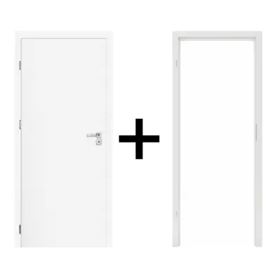 Komplet drzwi + ościeżnica Norma Decor 1 Lewe 90 cm Przylgowe, 100038380, 100054271