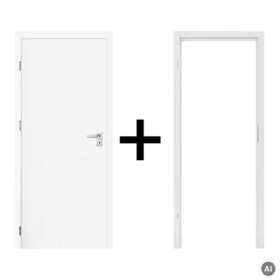 Komplet drzwi + ościeżnica Norma Decor 1 Lewe 90 cm Przylgowe, 100038380, 100054271