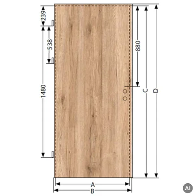 Komplet drzwi + ościeżnica Norma Decor 1 Lewe 90 cm Przylgowe, 100038380, 100054271
