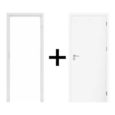 Komplet drzwi + ościeżnica Norma Decor 1 Prawe 90 cm Przylgowe, 100054310, 100054275