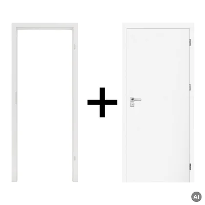 Komplet drzwi + ościeżnica Norma Decor 1 Prawe 90 cm Przylgowe, 100054310, 100054275
