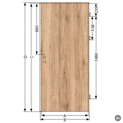 Komplet drzwi + ościeżnica Norma Decor 1 Prawe 90 cm Przylgowe, 100054310, 100054275