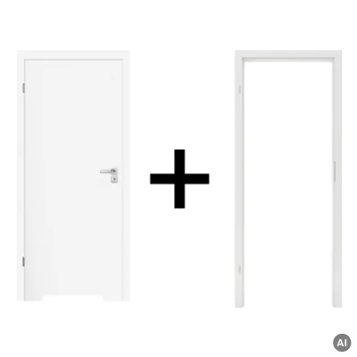 Komplet drzwi + ościeżnica Norma Decor 1 Lewe 70 cm Przylgowe z podcięciem wentylacyjnym, 100054318, 100054206