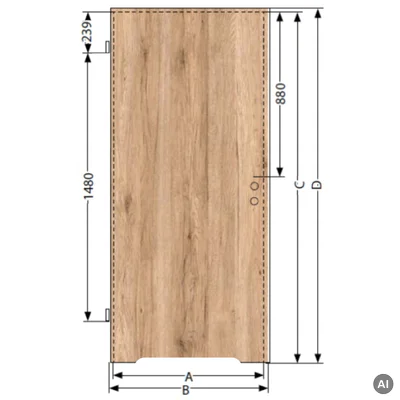 Komplet drzwi + ościeżnica Norma Decor 1 Lewe 70 cm Przylgowe z podcięciem wentylacyjnym, 100054318, 100054206