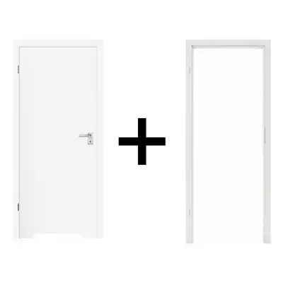 Komplet drzwi + ościeżnica Norma Decor 1 Lewe 80 cm Przylgowe z podcięciem wentylacyjnym, 100054344, 100054242