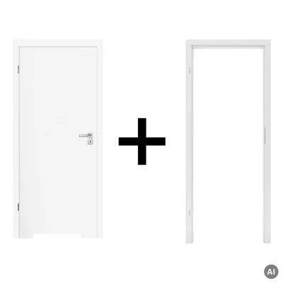 Komplet drzwi + ościeżnica Norma Decor 1 Lewe 80 cm Przylgowe z podcięciem wentylacyjnym, 100054344, 100054242