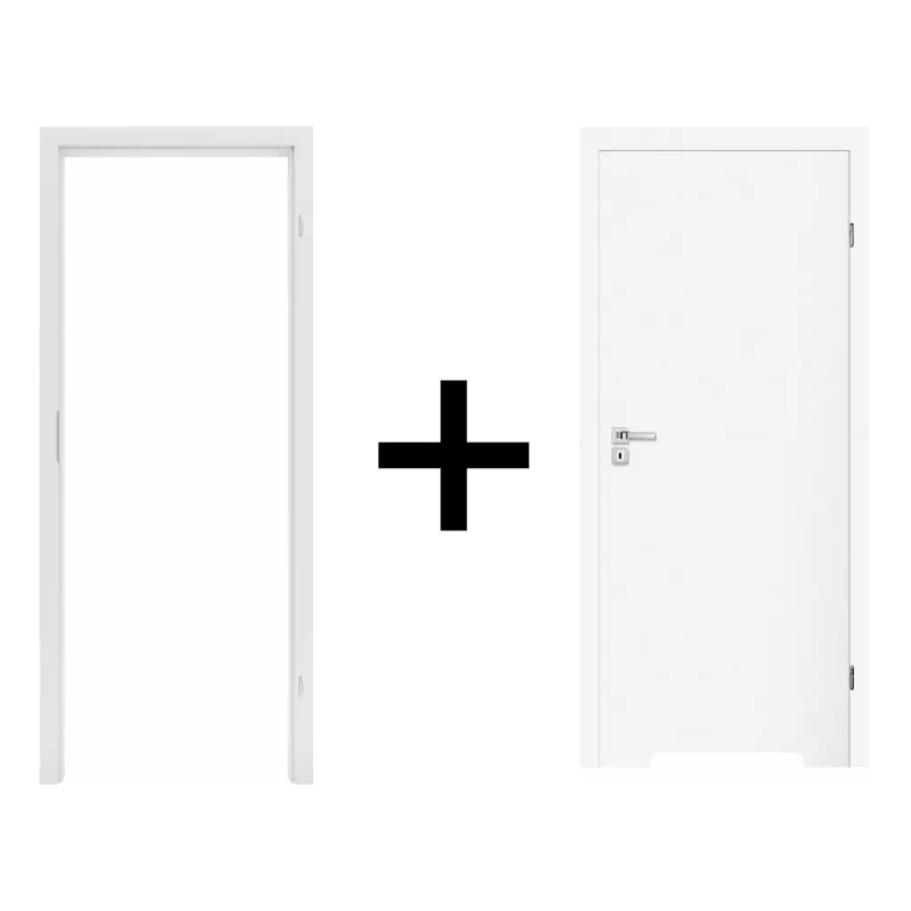Komplet drzwi + ościeżnica Norma Decor 1 Prawe 80 cm Przylgowe z podcięciem wentylacyjnym, 100054346, 100054245, Komplet drzwi + ościeżnica, Norma Decor, Invado