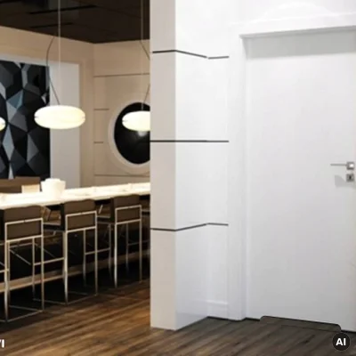 Komplet drzwi + ościeżnica Norma Decor 1 Prawe 80 cm Przylgowe z podcięciem wentylacyjnym, 100054346, 100054245