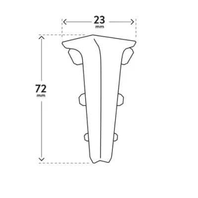 INDO NAROŻNIK WEWNĘTRZNY 41 Alu Light, 5905167781746