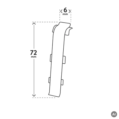 INDO ŁĄCZNIK 40 Biały Mat, 5905167782019