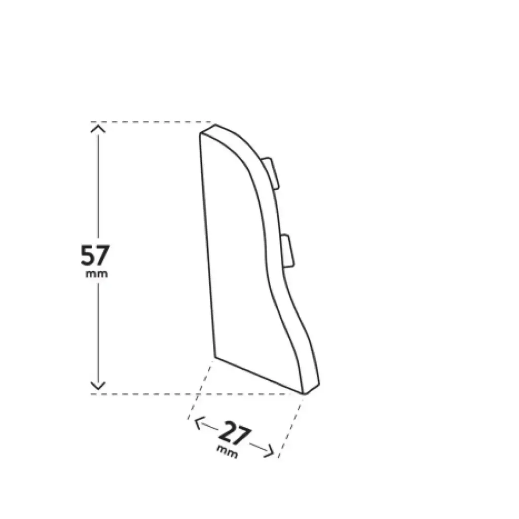 INDO ZAKOŃCZENIE LEWE 40 Biały Mat, 5905167781876, Indo zakończenie, Indo akcesoria, Arbiton