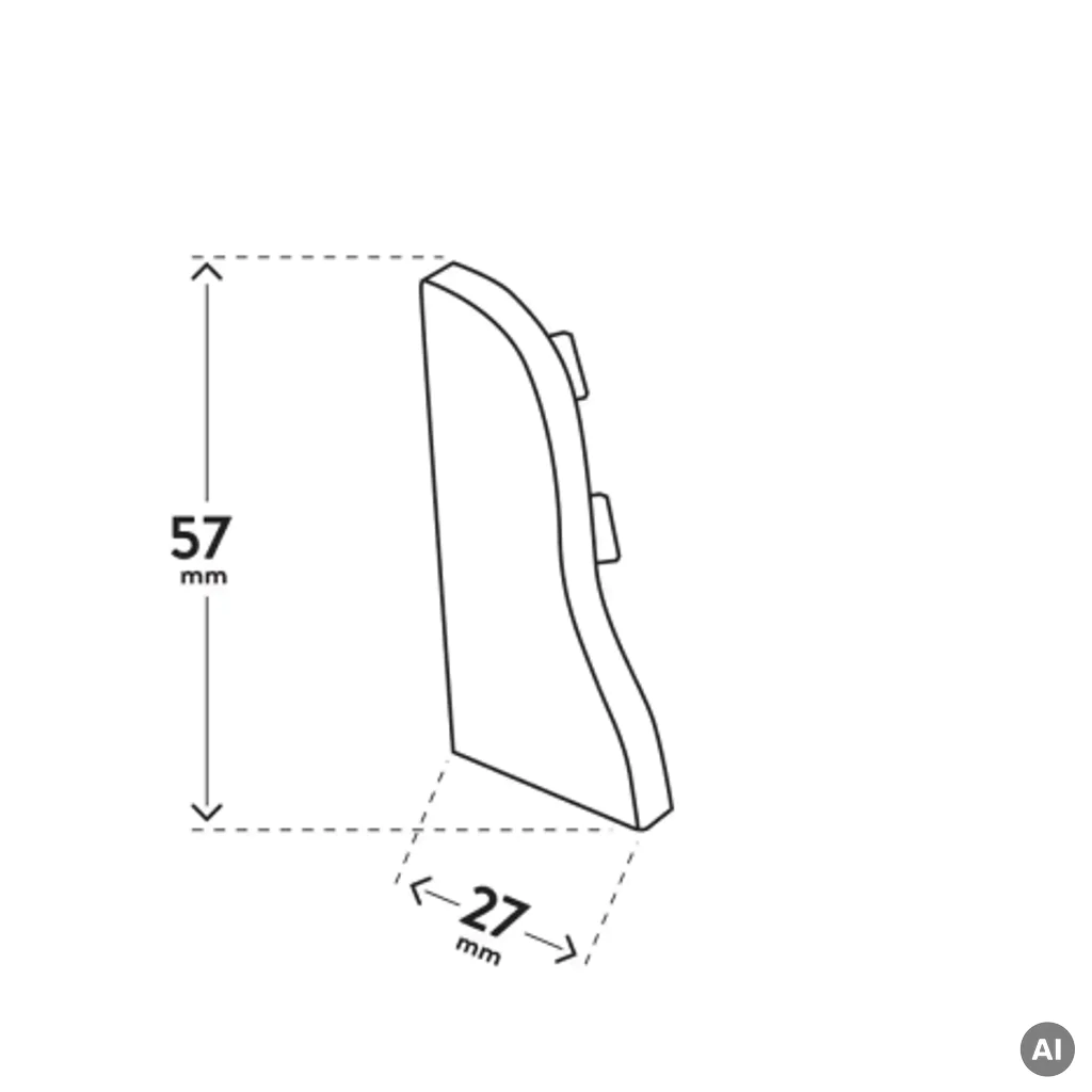 Indo zakończenie lewe Biały Mat, 5905167781876, Indo zakończenie, Indo Akcesoria, Arbiton