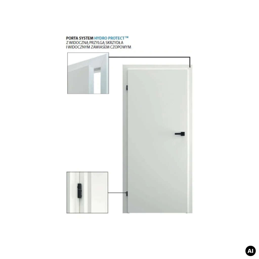 Ościeżnica Wodoodporna Hydro Protect regulowana C 120-160 z kątownikiem 60 mm 80 Lewa Przylgowa, OPWC6C0L08DBI0SZ36C000, Ościeżnica, Ościeżnica HYDRO PROTECT, PORTA