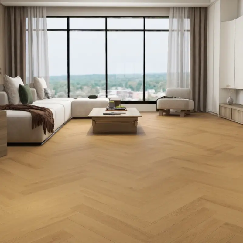 Panele winylowe SPC ze zintegrowanym podkładem Jodełka Cha