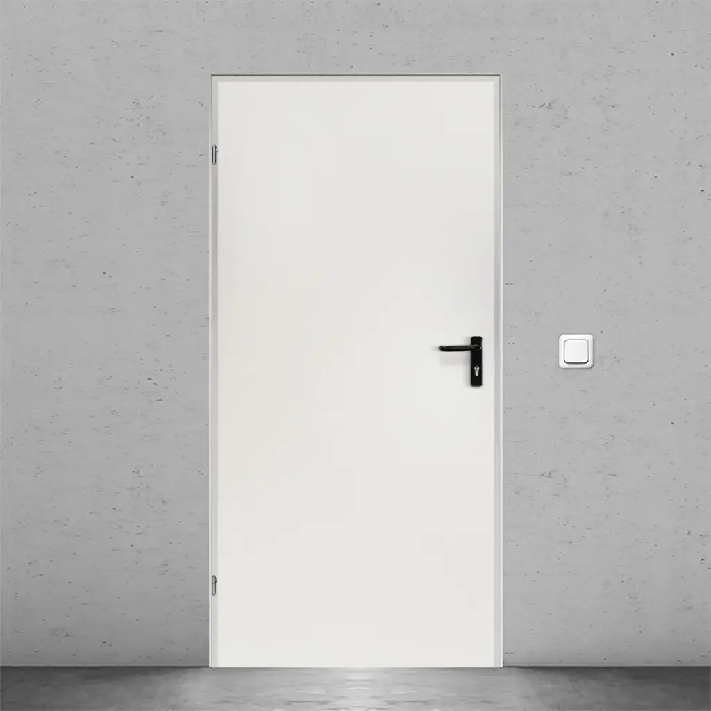 Drzwi techniczne stalowe 80 cm lewe Ecouni, T40 URAN 2 BIAŁY/80 LEWE, Drzwi zewnętrzne, Ecouni, Domoferm