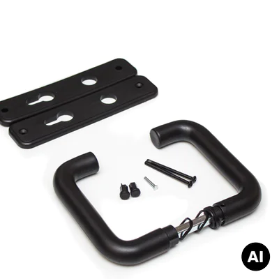 Drzwi techniczne stalowe 80 cm prawe Ecouni, T40 URAN 2 BIAŁY/80 PRAWE
