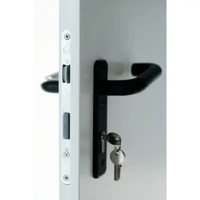 Drzwi techniczne stalowe 80 cm prawe Ecouni, T40 URAN 2 BIAŁY/80 PRAWE