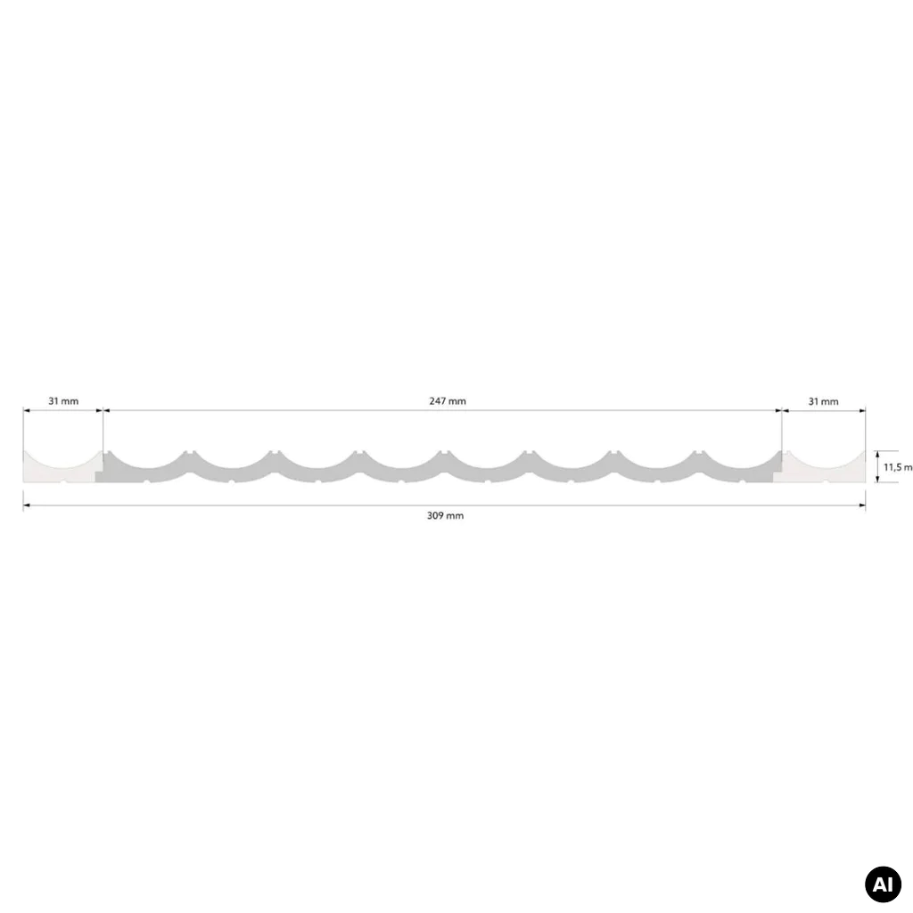 Lamele do malowania Lumio WP002 Wave, Lamele, Mardom Decor, Mardom Decor