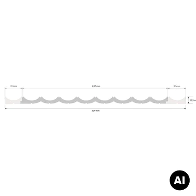 Lamele do malowania Lumio WP002 Wave