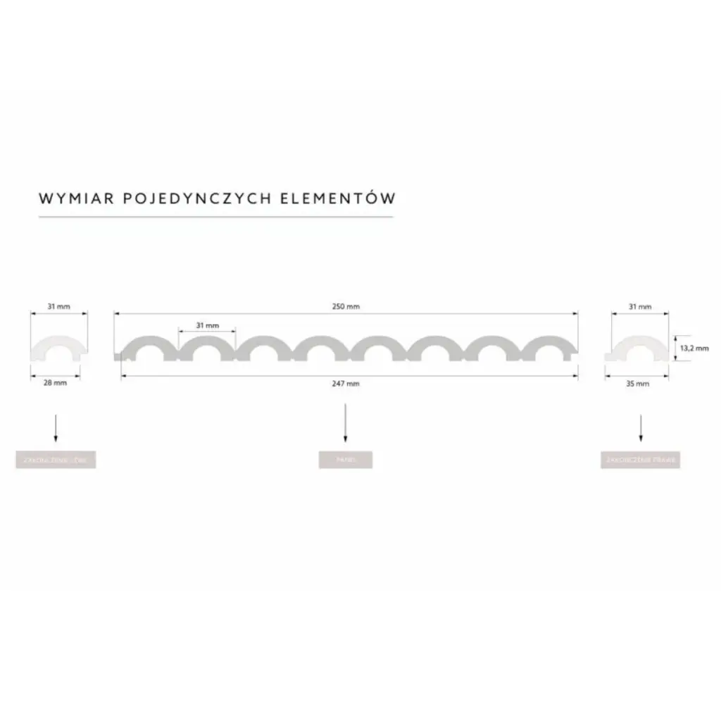 Lamele do malowania Duna WP001 Oval, Lamele, Mardom Decor, Mardom Decor