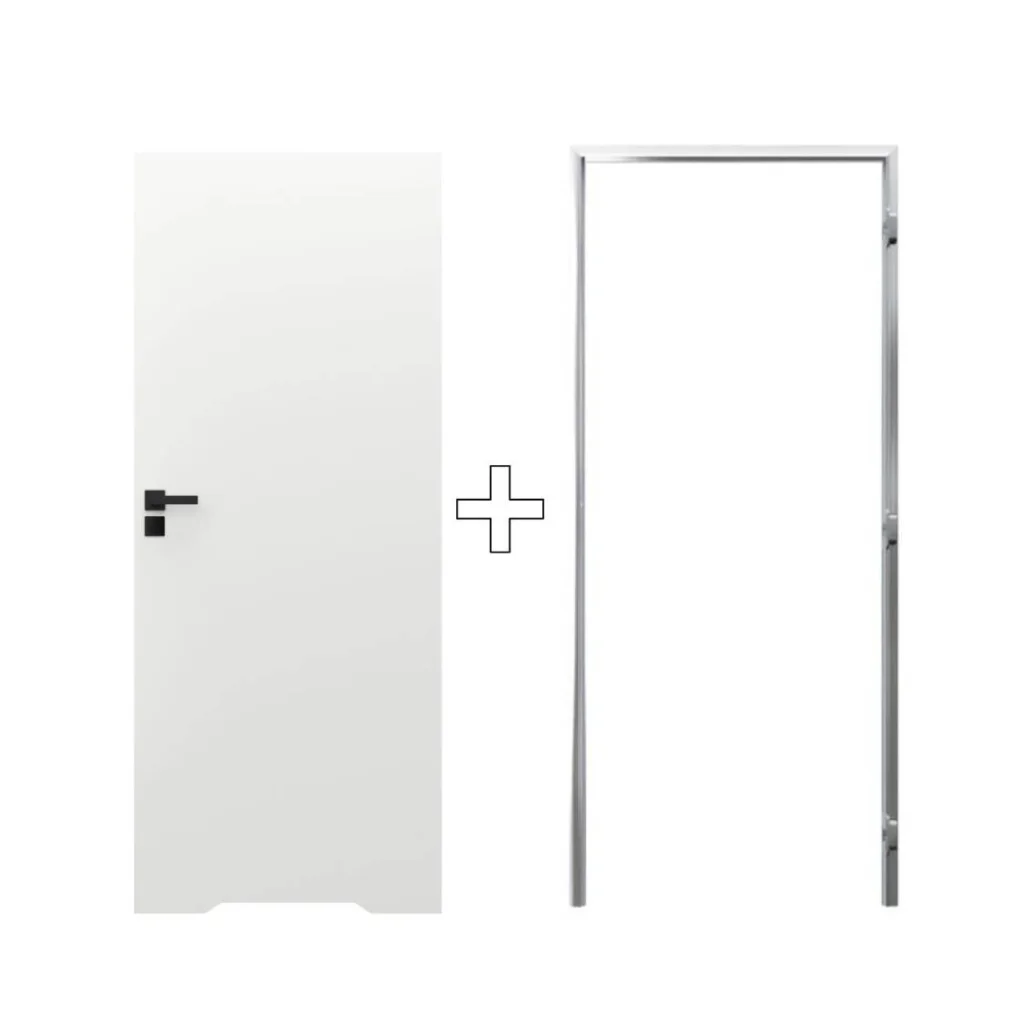 Zestaw Drzwi ukryte + Ościeżnica biała Sara Eco 2 WC bezprzylgowe (otwierane na zewnątrz) Prawe 70 cm płyta, DRE 400010390, 5901316110603, Zestaw, Sara Eco 2, DRE