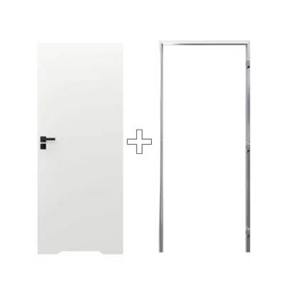 Zestaw Drzwi ukryte + Ościeżnica biała Sara Eco 2 WC bezprzylgowe (otwierane na zewnątrz) Prawe 70 cm płyta, DRE 400010390, 5901316110603
