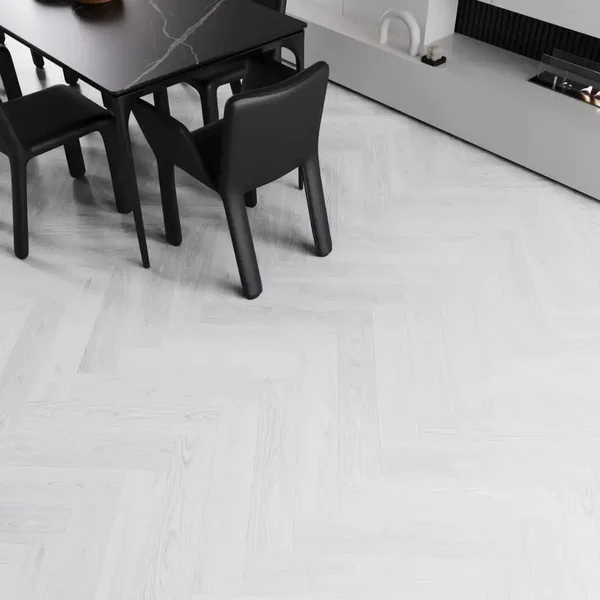 Panele winylowe SPC Jodełka Dąb Diamentowy Szary 5 mm Klas