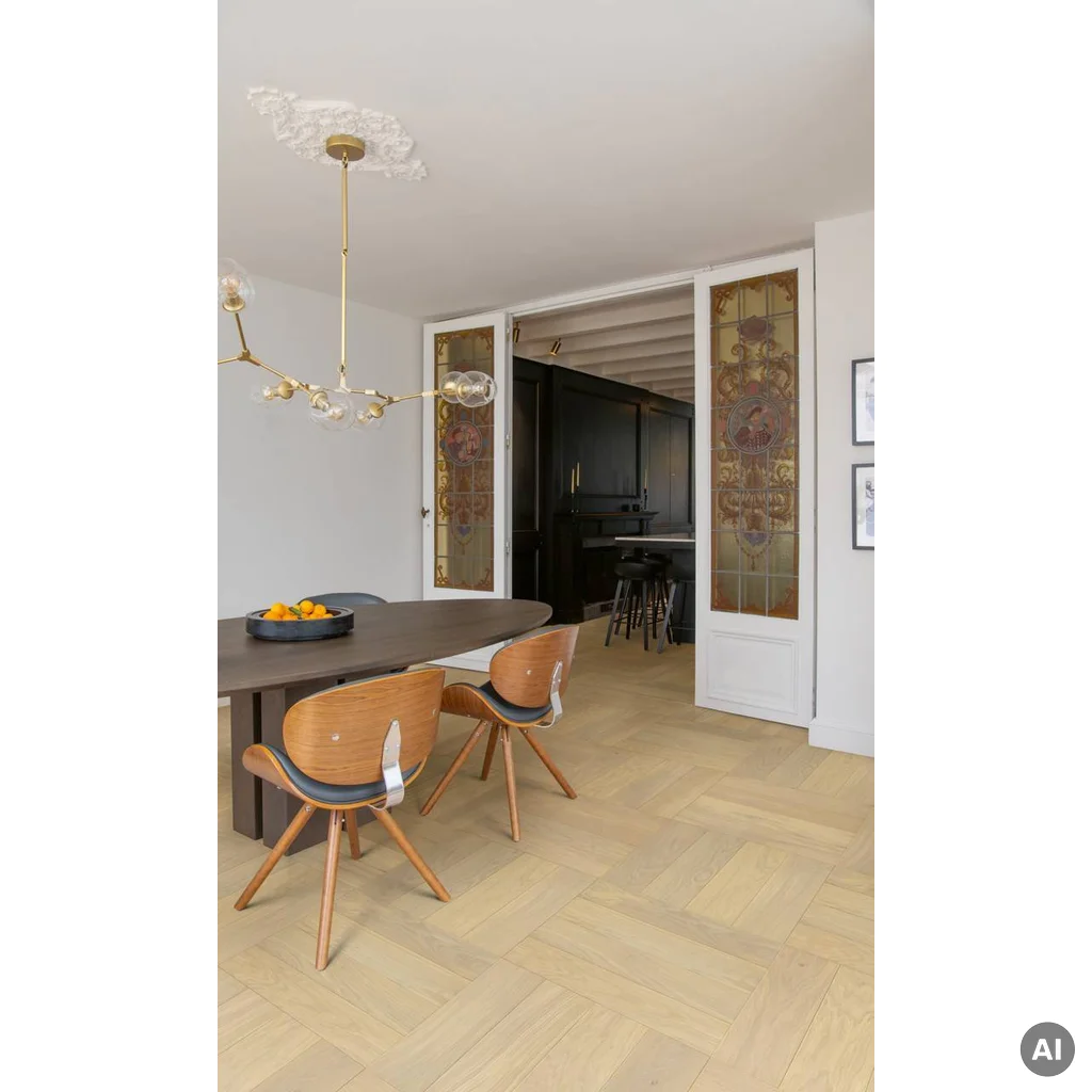 QUICK-STEP Jodełka Dąb Creamy Extra Matt DIS4856S 13.5 mm, 400090007, Podłoga drewniana, Disegno, Quick-Step