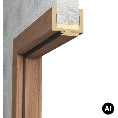 Ościeżnica regulowana z kątownikiem T80 75-95 80cm Lewa przylgowa, 5901316119446