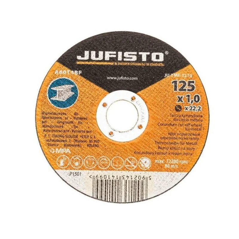 Tarcza do cięcia stali metalu 125x1.0x22.2 mm, TDC125X1X222