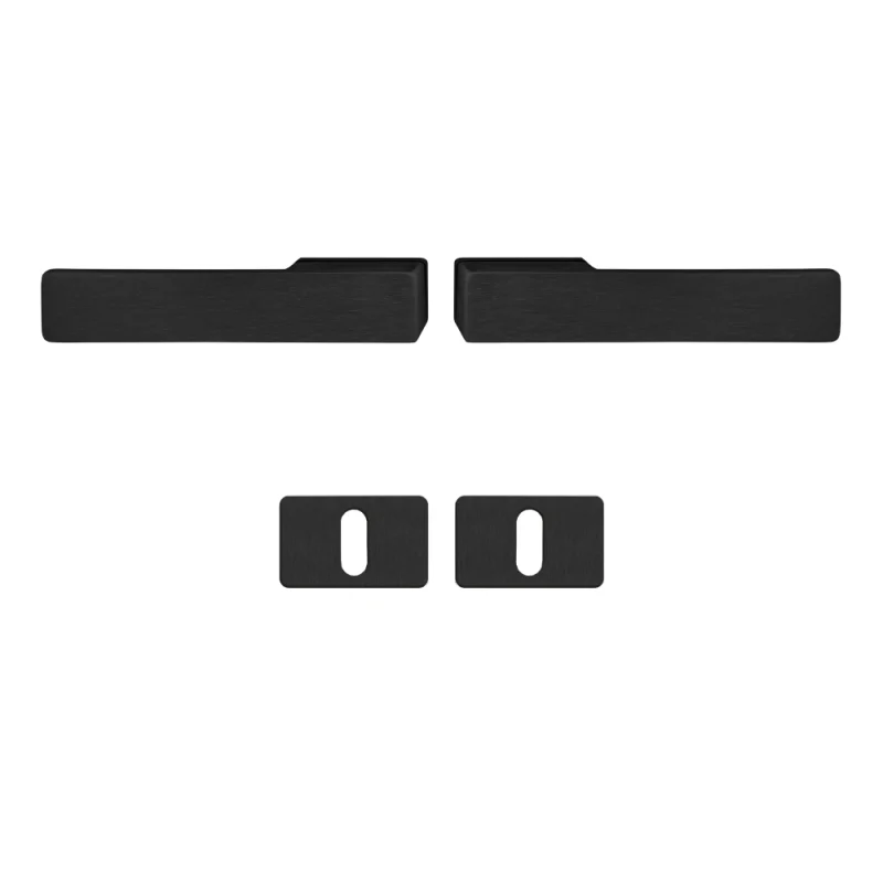 Klamka Libera Czarna klamko + klamka + rozeta WK, 5907505414