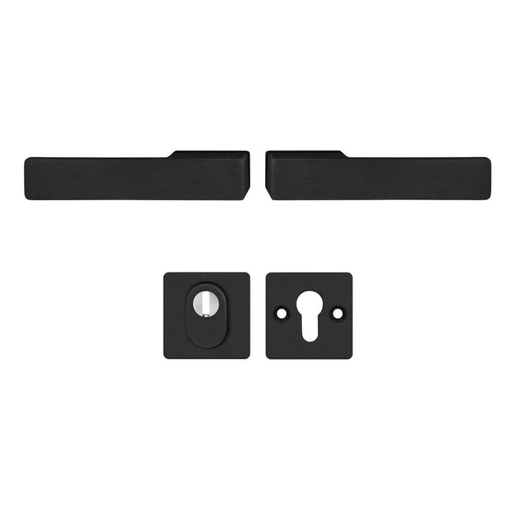 Klamka Libera Czarna klamko + klamka + rozeta WB z zabezpieczeniem, 5907505414804, Klamka, Libera, Axa