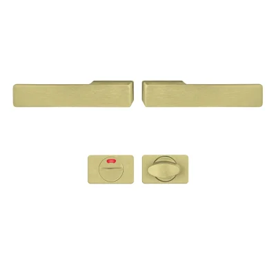 Klamka Libera Złota klamko + klamka + rozeta WC , 5907505425220