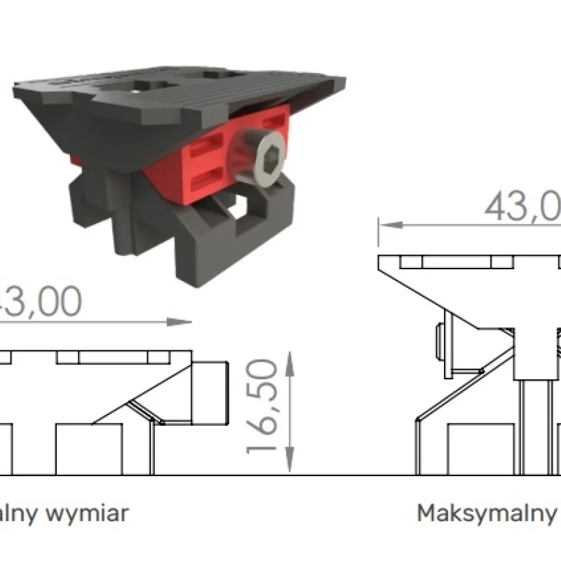 URP EMO XE - Uniwersalny rozpierak pozycjonujący 16-30mm 25