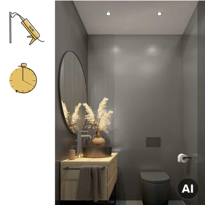 Panel lamelowy Brushed Steel M 160, 6075093