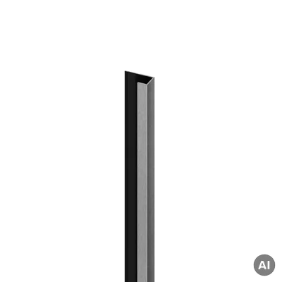 Zakończenie do lameli ściennych XL Brushed Steel, 6075351