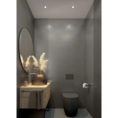 Zakończenie do lameli paneli ściennych XL Brushed Steel, 6075351