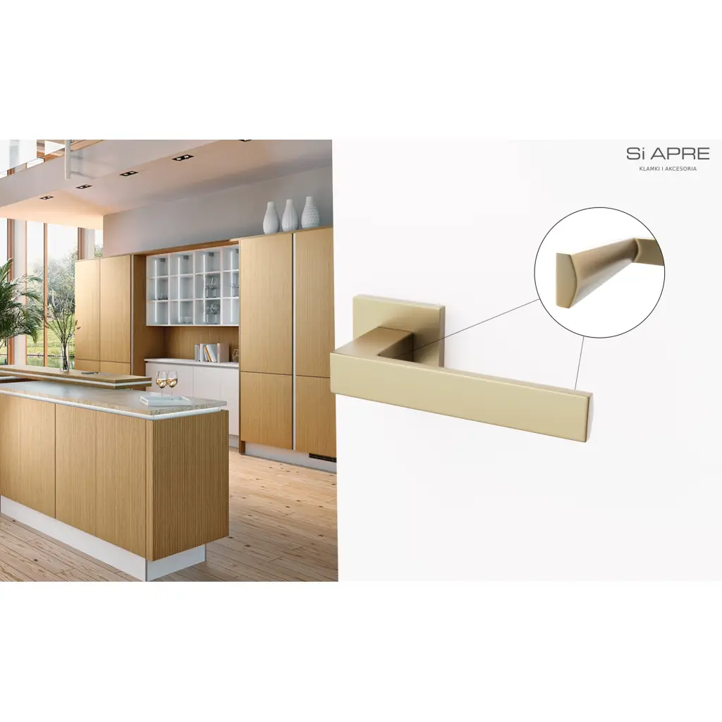 Klamka Modern Fit QR59 Złota anoda, 5907609716125, Klamka, Si Apre, Si Apre