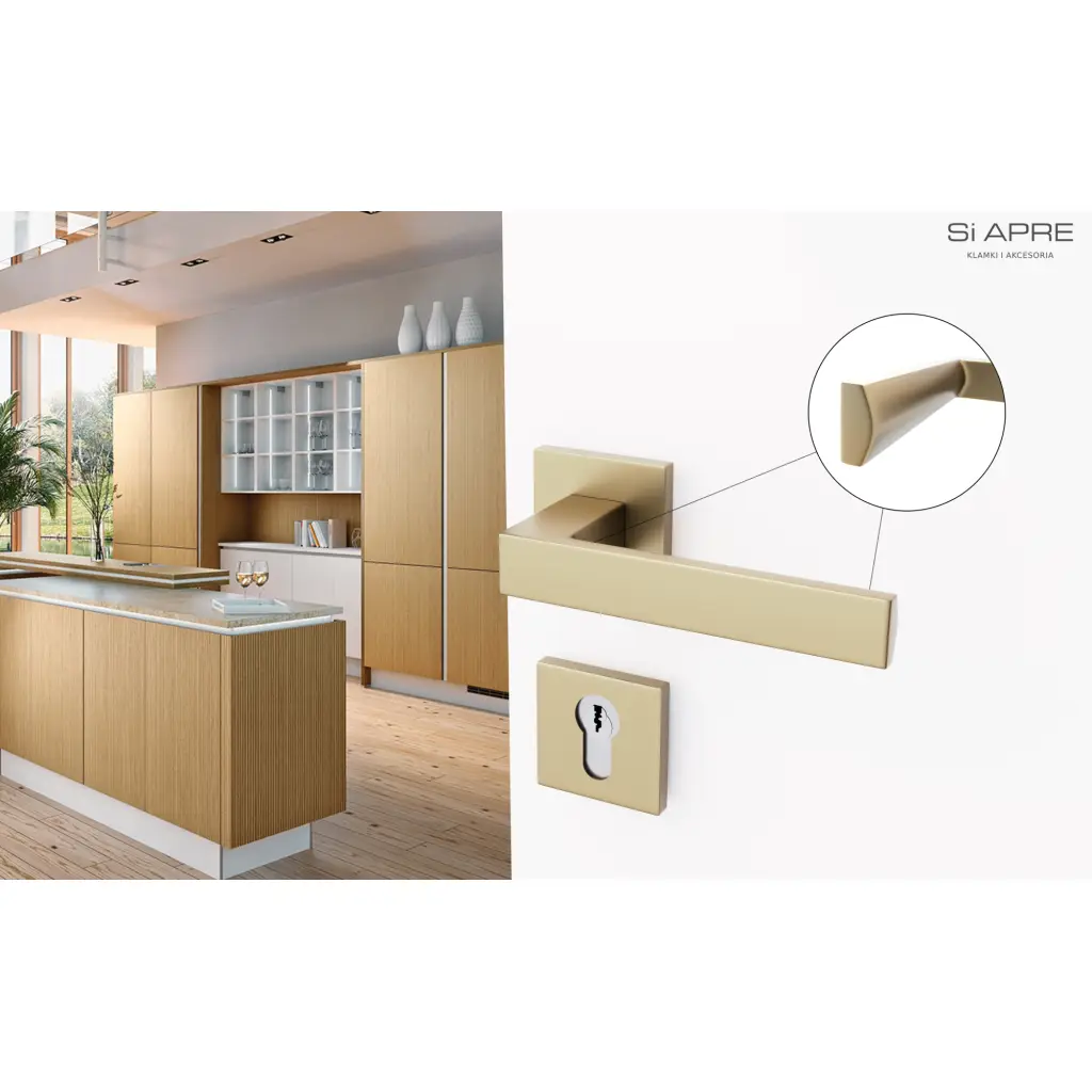 Rozety kwadratowe pod wkładkę WB QR59 Złota anoda, 5907609716149, Rozeta kwadratowa, Si Apre, Si Apre