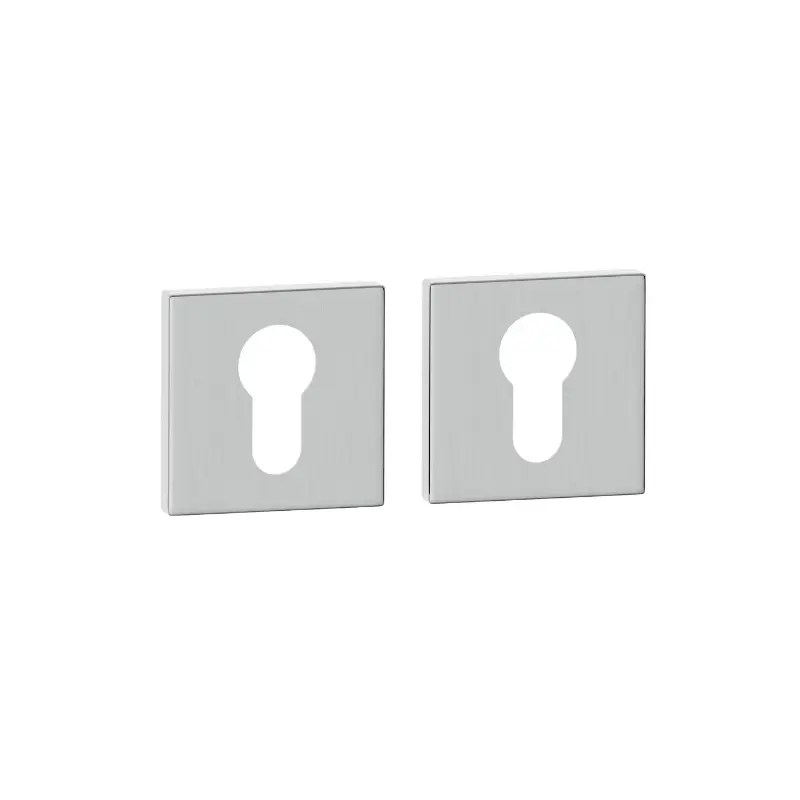 Rozety kwadratowe pod wkładkę WB QR59 Nikiel szczotkowany