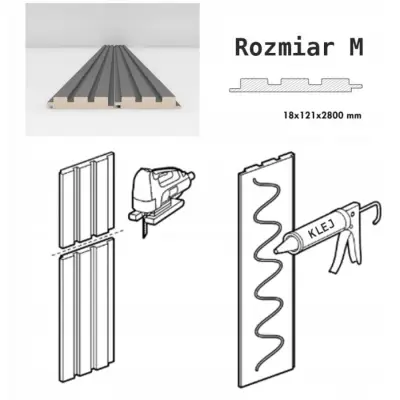 Zestaw Lamele Kaszmir Sahara Cream M 3019, Listwa startowa Lewa , Listwa zakończeniowa Prawa , 120039804, 120038183, 120038185