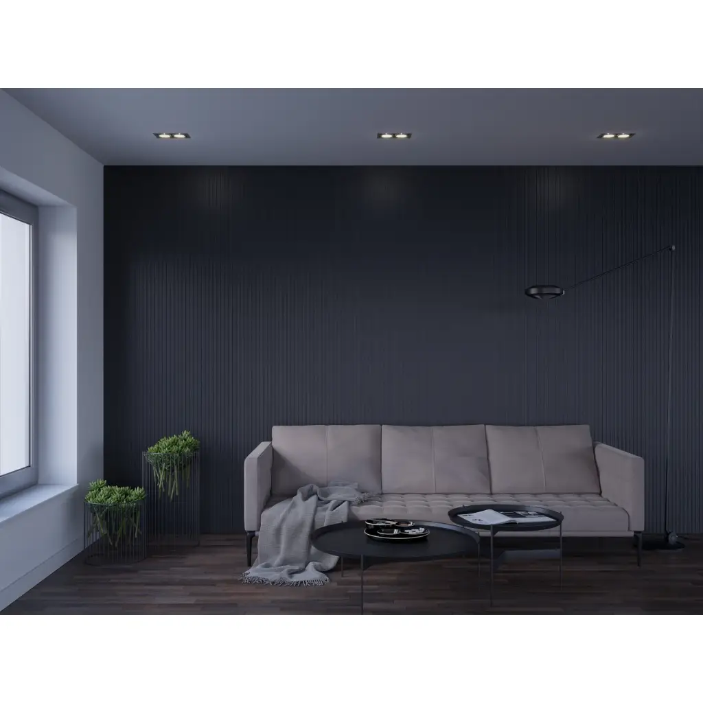 Zestaw Lamele Czarne matowe M 723, Listwa startowa lewa, Listwa zakończeniowa Prawa, 120032940, 120035909, 120035910, Zestaw, Lamele MDF, AGT