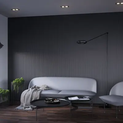 Zestaw Lamele Czarne matowe M 723, Listwa startowa lewa, Listwa zakończeniowa Prawa, 120032940, 120035909, 120035910