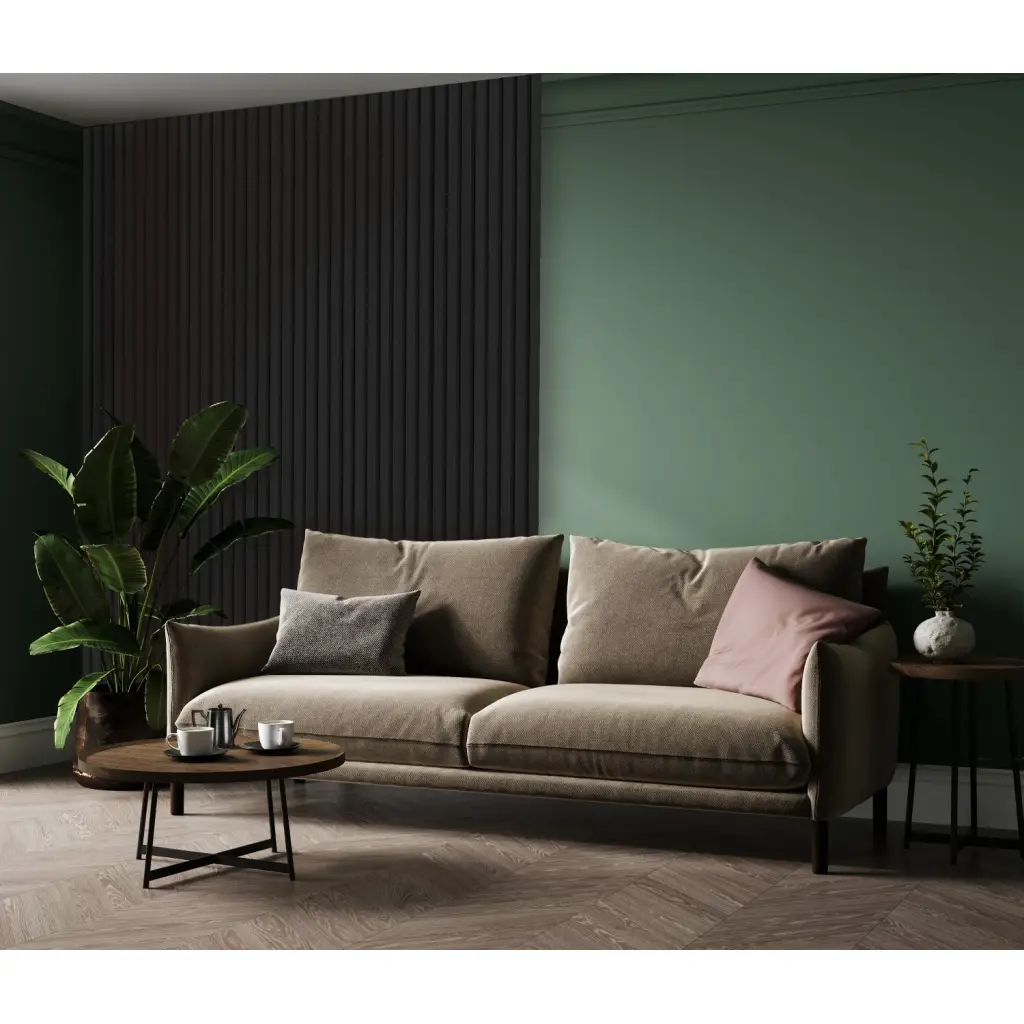 Zestaw Lamele Czarne matowe M 723, Listwa startowa lewa, Listwa zakończeniowa Prawa, 120032940, 120035909, 120035910, Zestaw, Lamele MDF, AGT